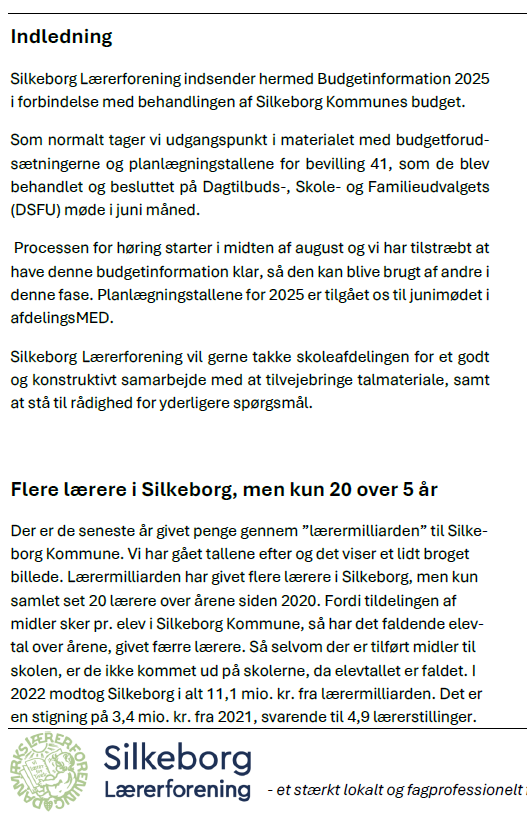 Forside På Budgetinformation 2025 Forside På Budgetinformation 2025